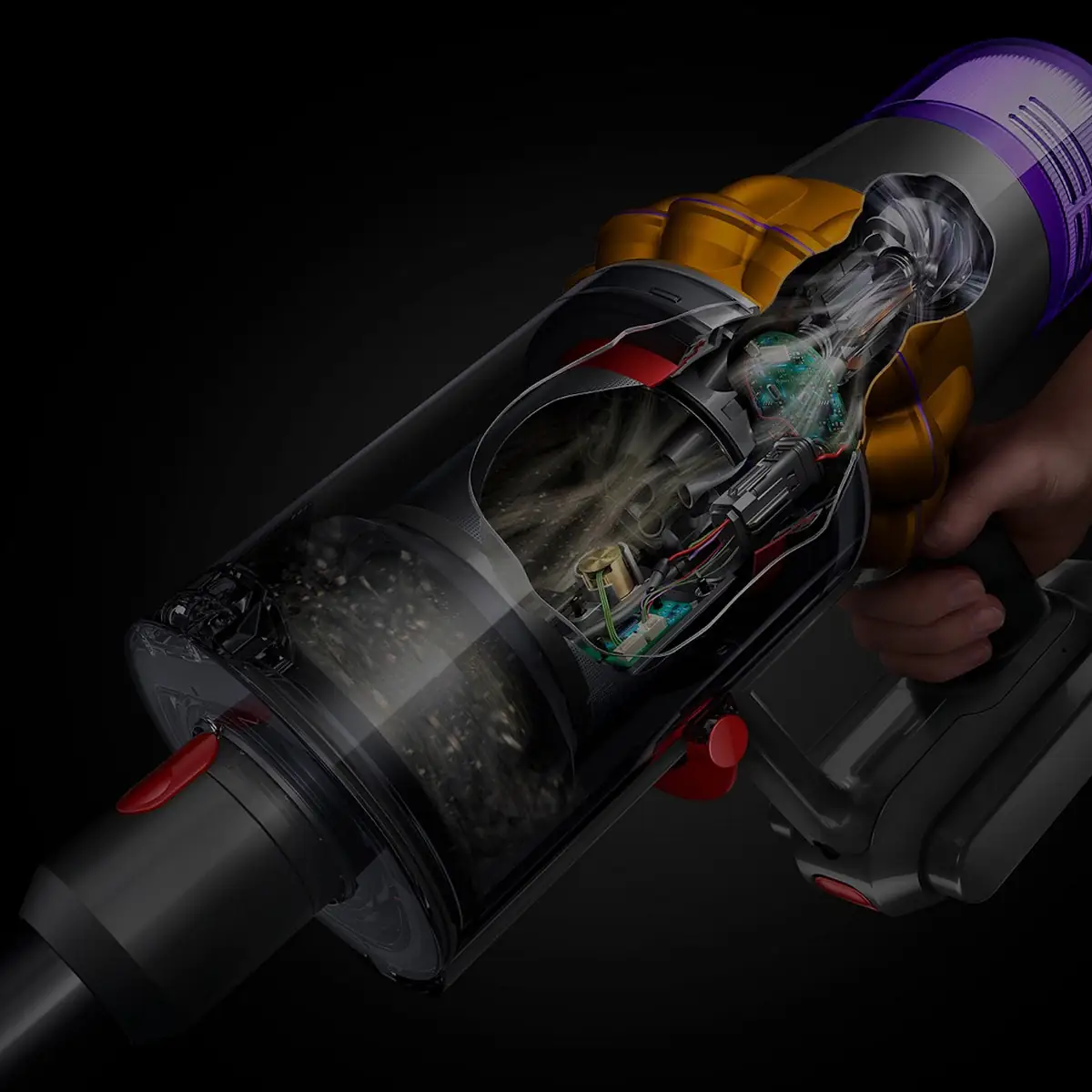 Dyson V12 Detect Slim aspirapolvere senza filo Giallo/Nichel — foto 7