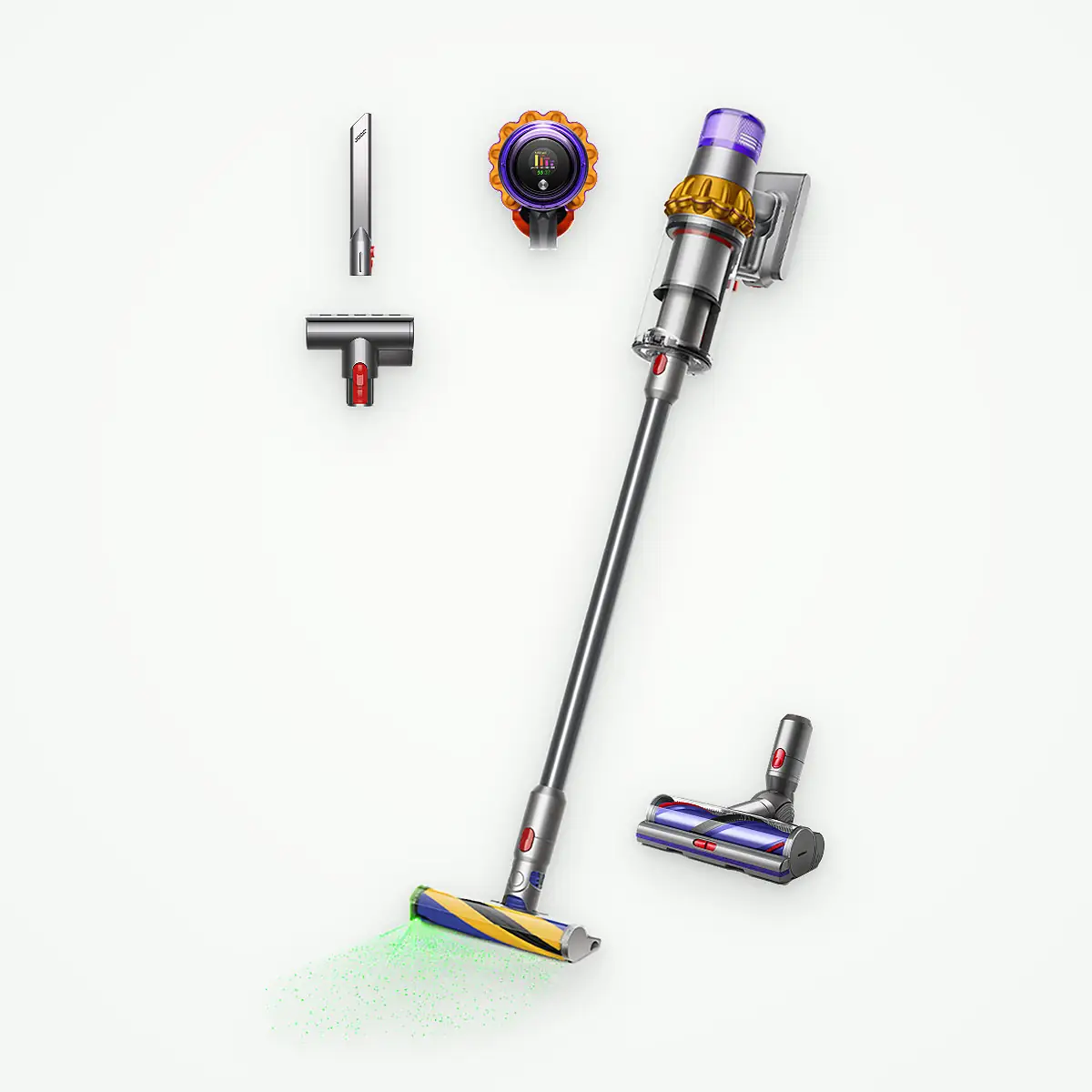 Dyson V15 Detect Absolute aspirapolvere senza filo Giallo/Nichel