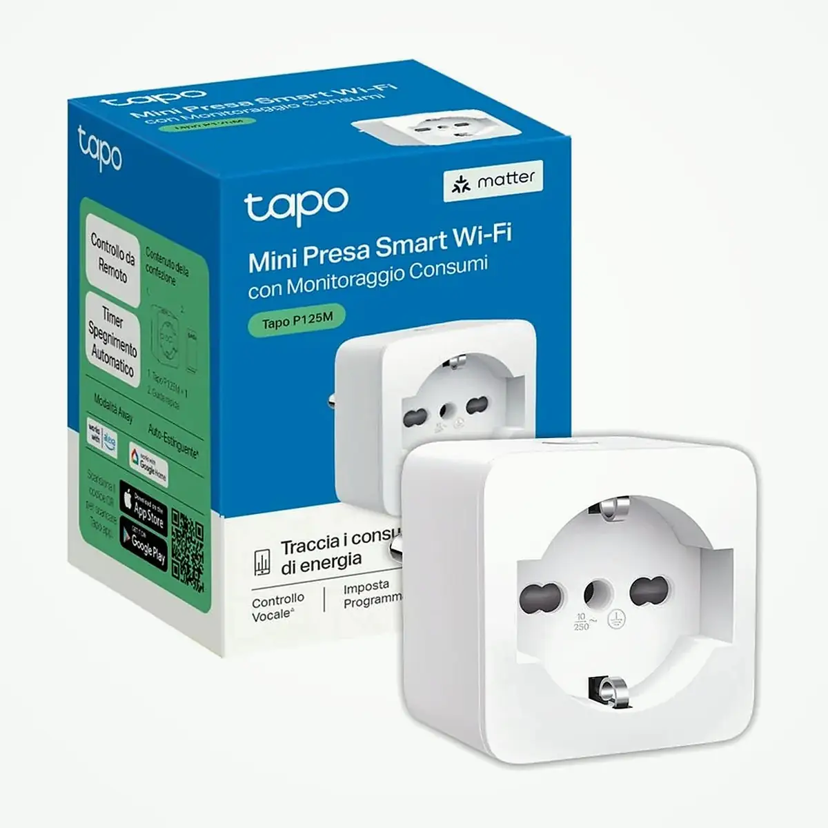 TP-Link Tapo P125M presa smart Wi-Fi italiana con misura consumi